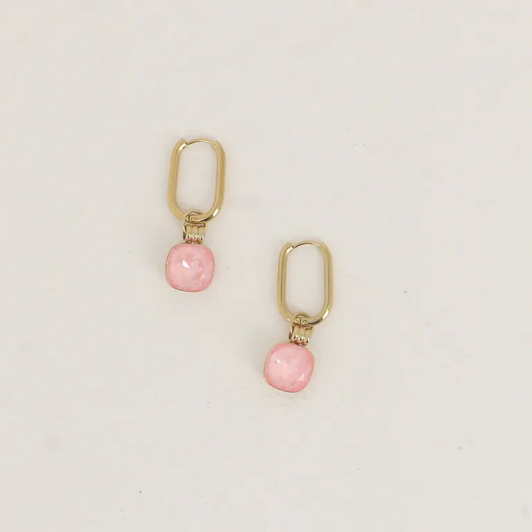 Bohm Paris Chloefina -kristallirengaskorvakorut Swarovski® / Flamingo Ignite & Doré